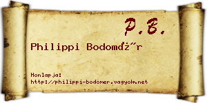 Philippi Bodomér névjegykártya